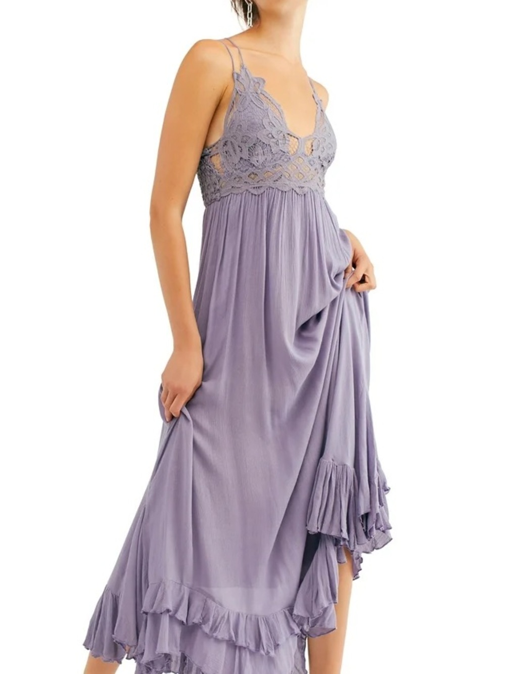 Free people purple-grey adella dress